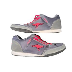 Retro Women's KangaROOS Shoes Size 9 – Gray/Hot‎ Pink Classics Rare 80s Style!